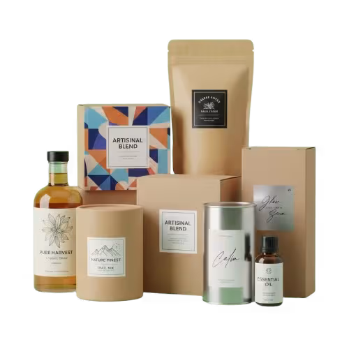 Diversos tipos de packaging, vasos y contenedores